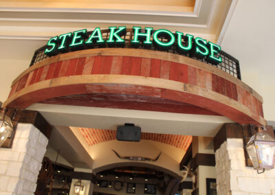 Steak House entrance sign